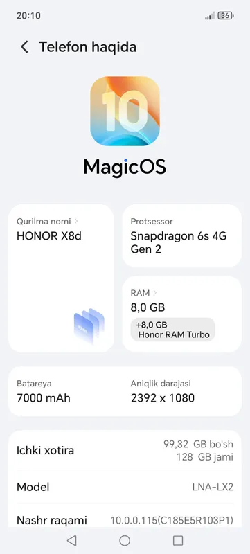 honir x8d sotiladi yangi 140saot ishladi garantali — фото 4