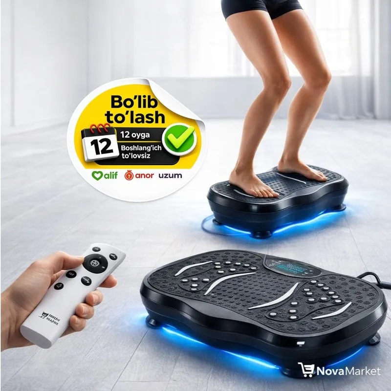 Uy uchun vibroplatforma 150 kg gacha, 5 dastur • Maksimal yuklama 1