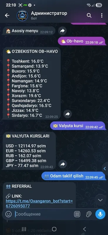 Telegram bot tayorlash — фото 1