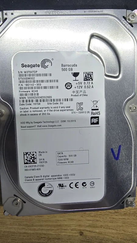 Seagate 500 gb. 100%