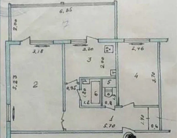 2/4/5. 2×6 Balkon Kuylyuk-5 metro, yaxshilangan reja 1 2/4/5. 2×6 Balkon Kuylyuk-5 metro, yaxshilangan reja 1