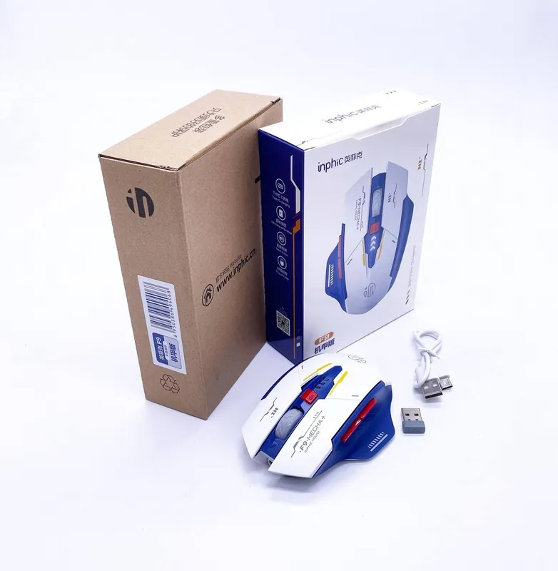 Mouse Bluetooth Inphic Gaming F9 Blue/White 2