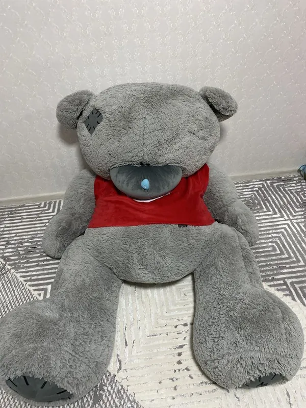 Тедди мишка (ayiq) энг коттадан бита кичик размери где то 1.50