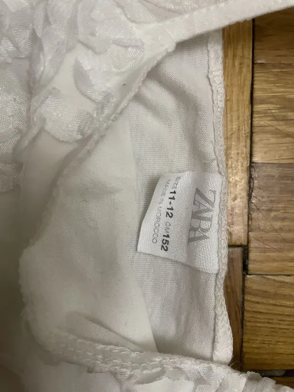 Нарядная кофточка, белая, Zara, 152 размер, 11-12 лет 2 Нарядная кофточка, белая, Zara, 152 размер, 11-12 лет 2