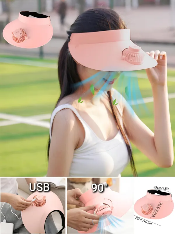 Ventilyatorli Quyoshdan Himoya Kepka –USB zaryadli — фото 1