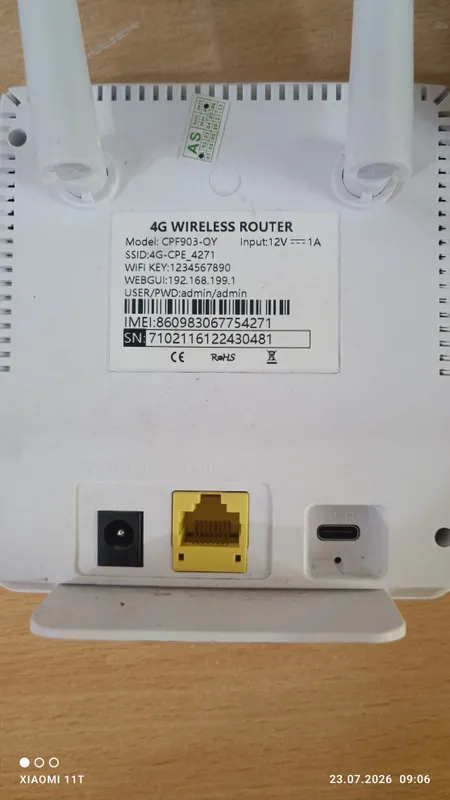 4g wifi router istalgan sim card tushadi 3