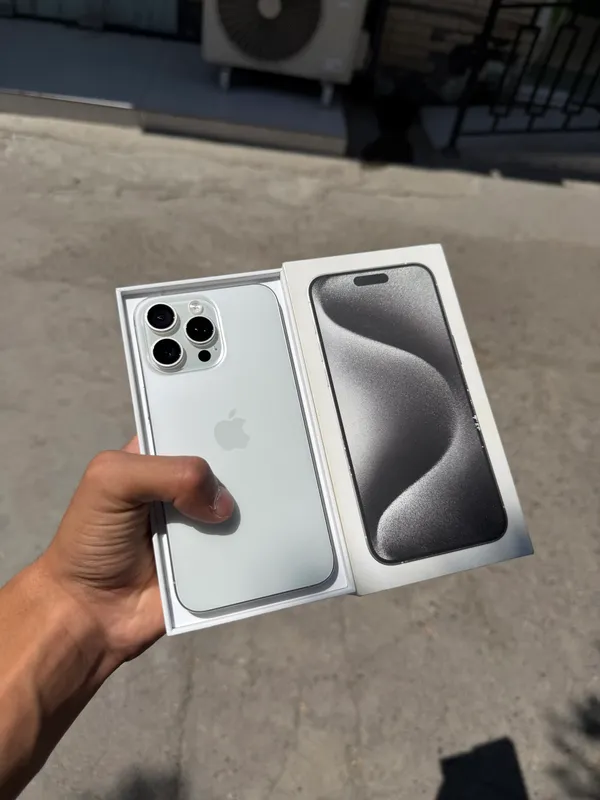 iPhone 15 pro max 84% silver ayfon айфон 1