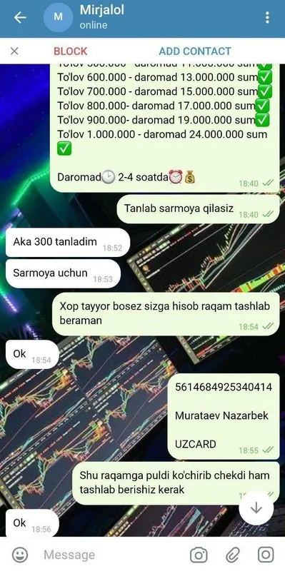 Tredingchilarga ish bor