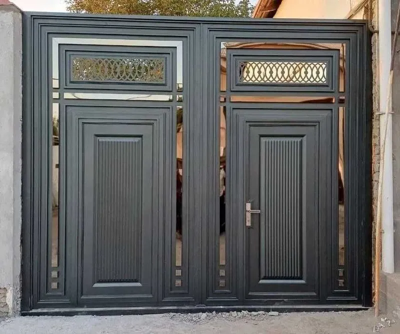 Металлические Железные Ворота навес, Темир Дарвоза Temir Darvoza 3