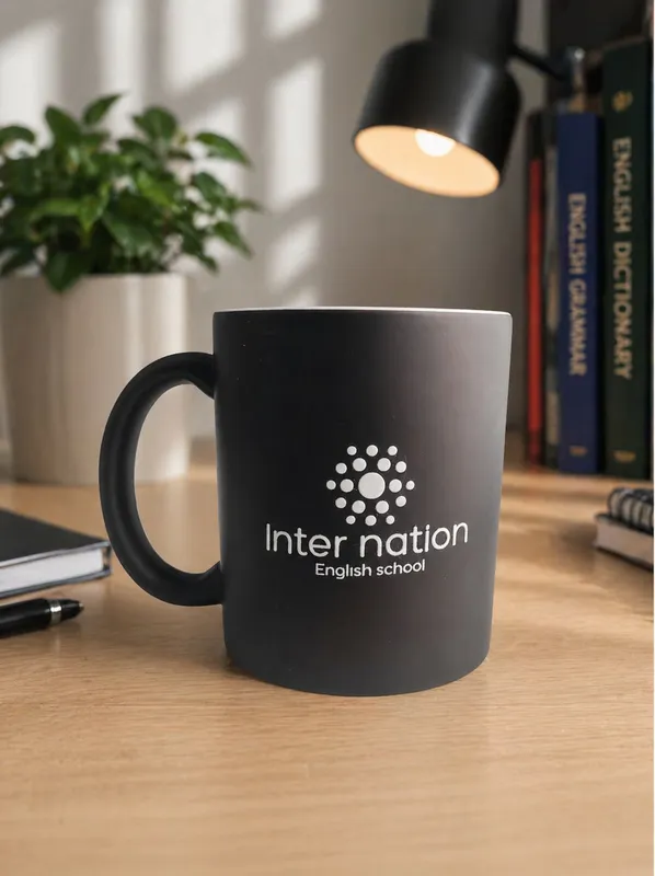 Кружка хамелеон с логотипом INTERNATION
