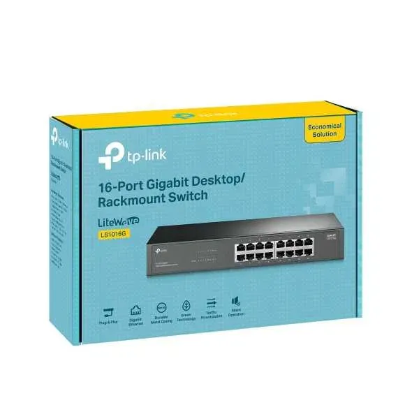 Tp-link LS1016G 16-портовый гигабитный коммутатор Tp-link LS1016G 16-портовый гигабитный коммутатор