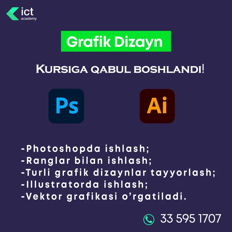 Kompyuter kurslariga qabul davom etmoqda! — фото 1