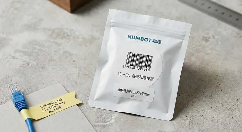 Оригинальная термобумага NIIMBOT 12.5*109 мм для кабелей — Новая 1