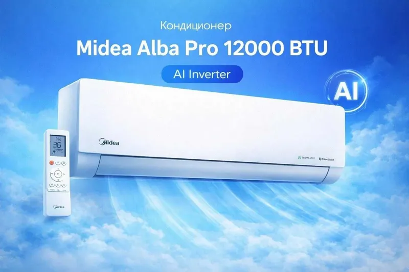 Кондиционер MIDEA ALBA PRO AI 12. Bepul yetkazib BERISH xizmati 24/7 2 Кондиционер MIDEA ALBA PRO AI 12. Bepul yetkazib BERISH xizmati 24/7 2