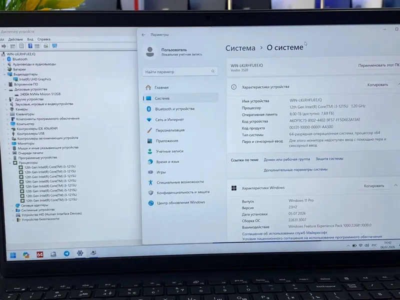 Dell Amerikanskiy 8/512gb ssd 6