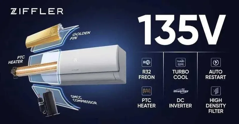 Кондиционер ZIFFLER DC INVERTER со склада ОПТОМ доставка имеется — фото 1