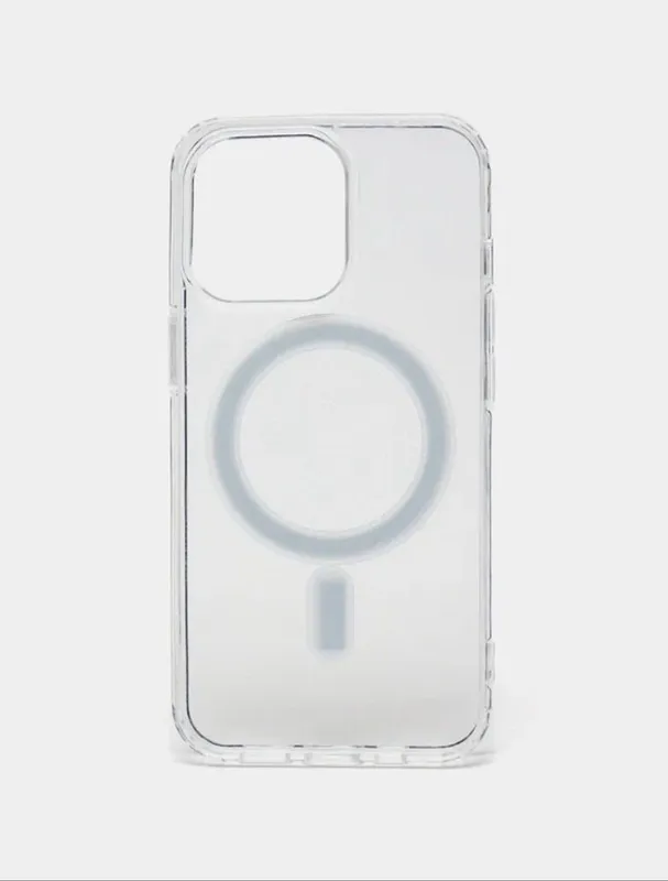 Прозрачный чехол MagSafe-iPhone 12 Pro Max силикон — фото 2