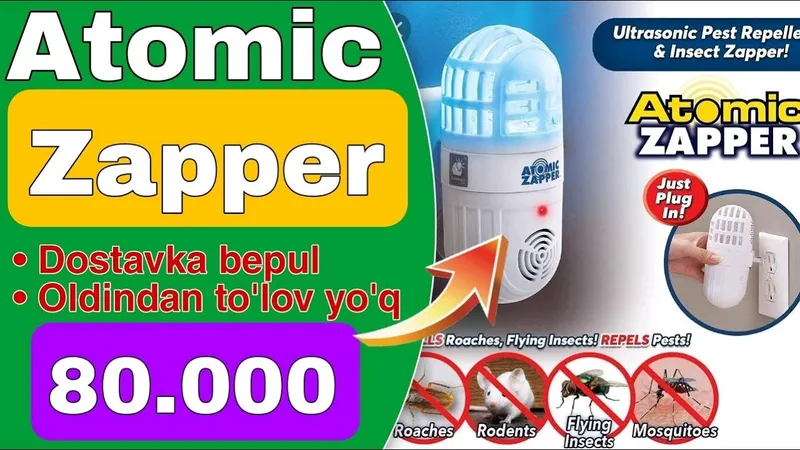 Atomic zapper pashsha chivin va hashoratlarga qars — фото 2