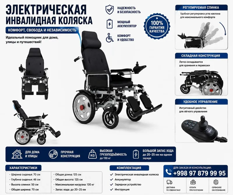 Электрическая инвалидная коляска новая