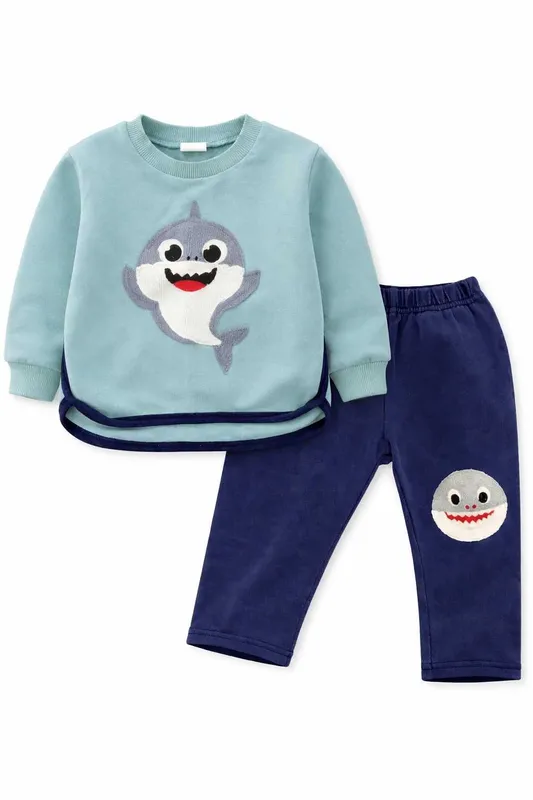 Детский костюм штаны со свитшотом Baby Shark