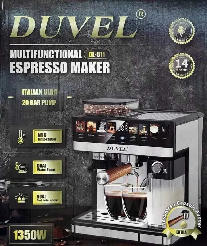 Кофемашина DUVEL DL-011 автоматическая с кофемолкой, гарантия 1 год. Кофемашина DUVEL DL-011 автоматическая с кофемолкой, гарантия 1 год.