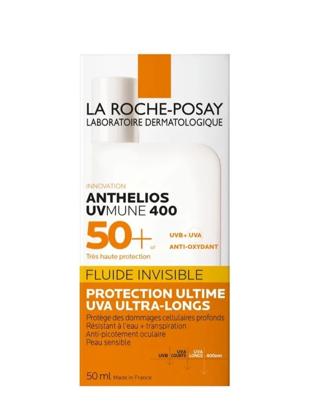 "La Roche-Posay" Anthelios UVmune 400 SPF 50+ quyoshdan himoya qiluvchi suyuq vosita 2