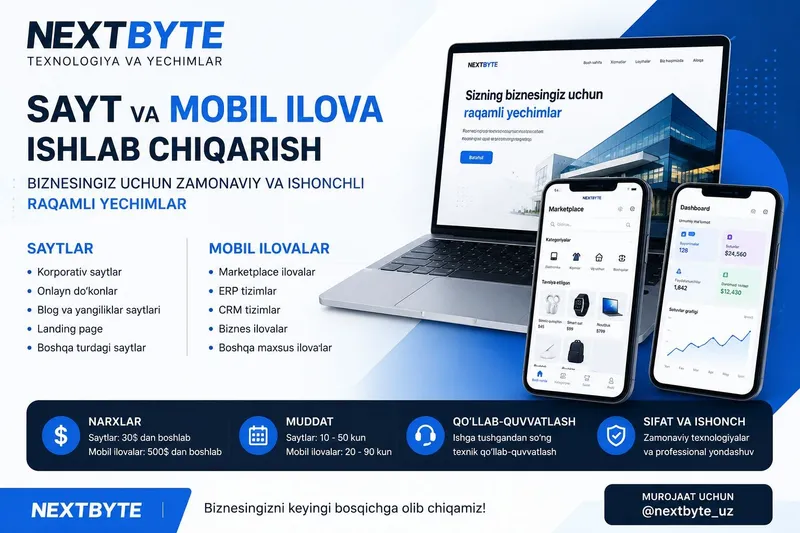 Mobil ilova ishlab chiqarish