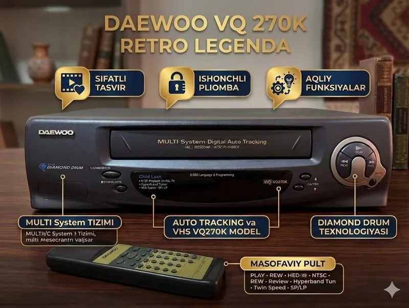 DAEWOO VQ 270K Videomagnitafon SOTILADI!!!