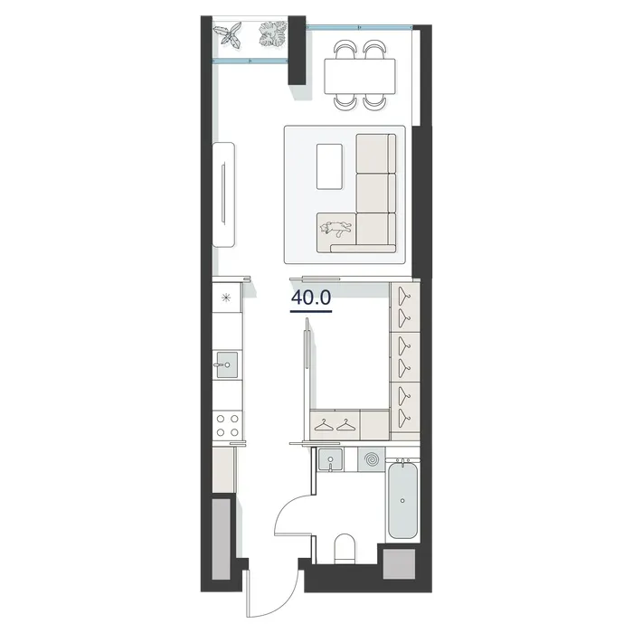 1-комнатная квартира, 40 м², Шайхантахур 2 1-комнатная квартира, 40 м², Шайхантахур 2