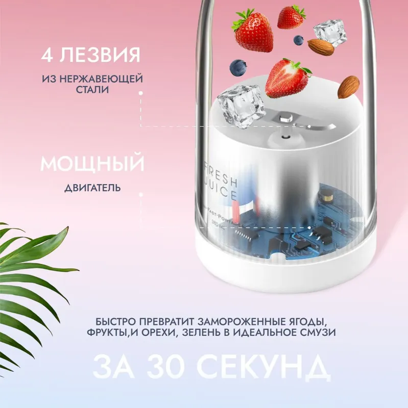 Блендер портативный, беспроводной FRESH JUICE 7