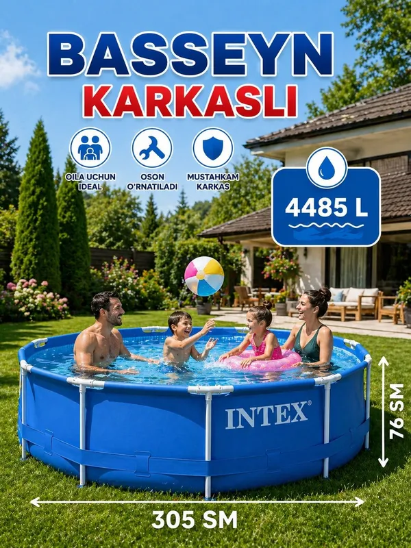 Karkasli basseyn INTEX 305×76 sm (4485L) — фото 1