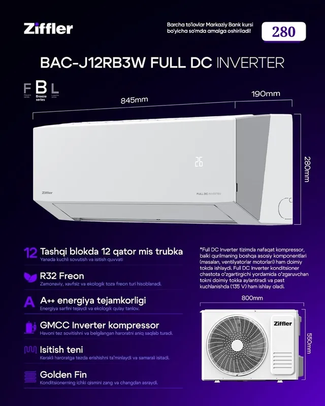 ZIFFLER 12 FULL DC INVERTER (NEW ARRIVAL) ZIFFLER 12 FULL DC INVERTER (NEW ARRIVAL)