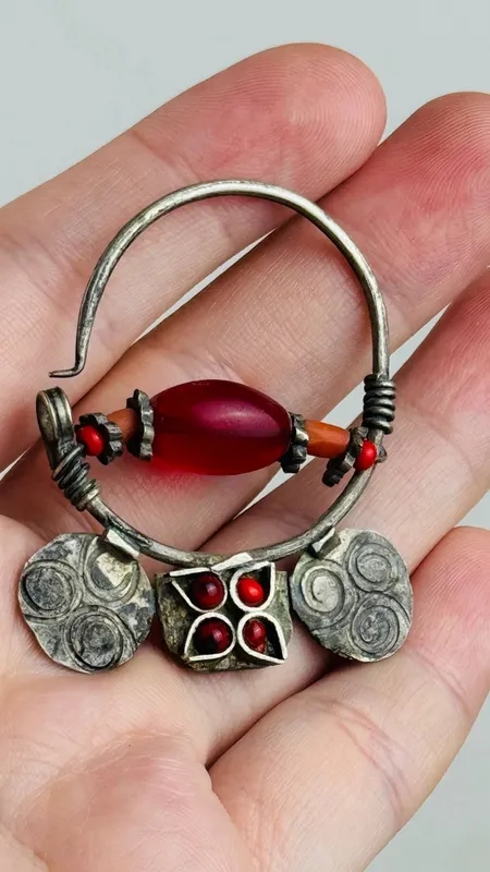 серьги сережки серебро 19 век антикварные старинны — фото 1 серьги сережки серебро 19 век антикварные старинны — фото 1