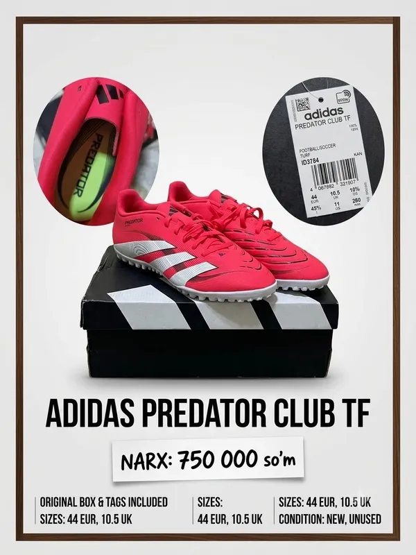 Yangi Adidas Predator Club TF 1 Yangi Adidas Predator Club TF 1