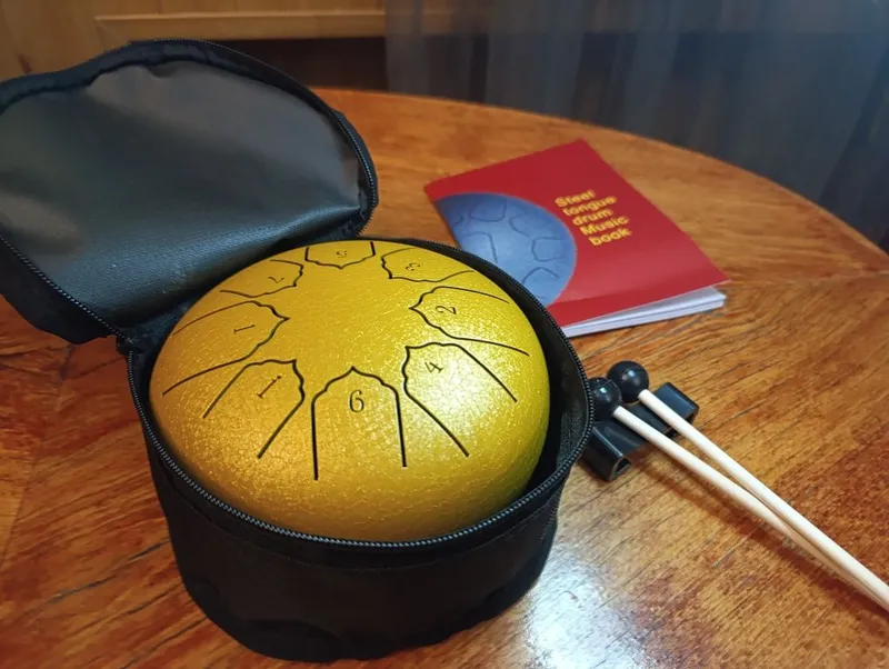 Срочно Скидка!Ручной барабан глюкофон,hand pan , жёлтый и розовый — фото 3
