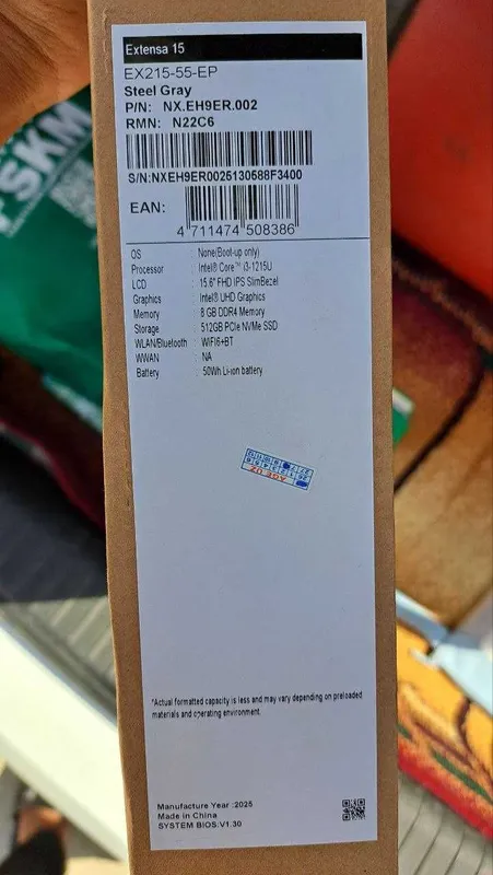 Acer Extensa 15 (EX215-55-EP)