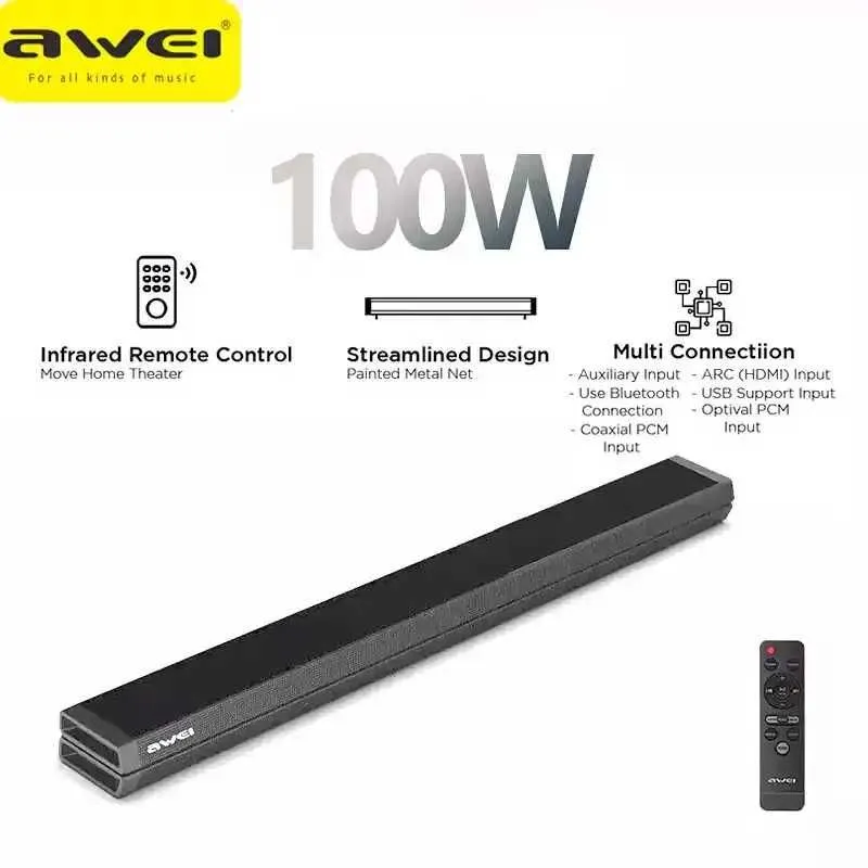 Ваш личный домашний кинотеатр - Саундбар Awei Y990 (100W) 7 Ваш личный домашний кинотеатр - Саундбар Awei Y990 (100W) 7