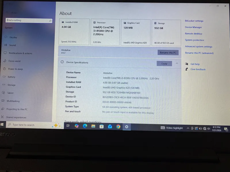 Lenovo Ideapad 1