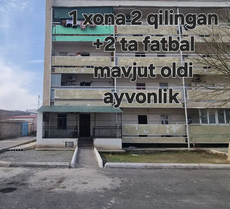 FARGʼONA SHAHAR Muhayyo Shodiyona MFY 1 x 2 xona qilingan uy sotiladi