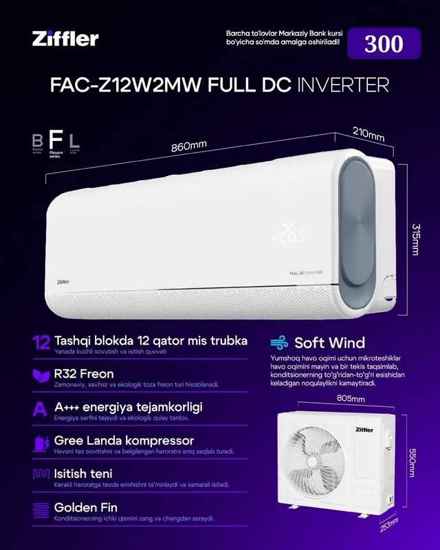 НОВИНКА ОТ ZIFFLER 12 FULL DC INVERTER