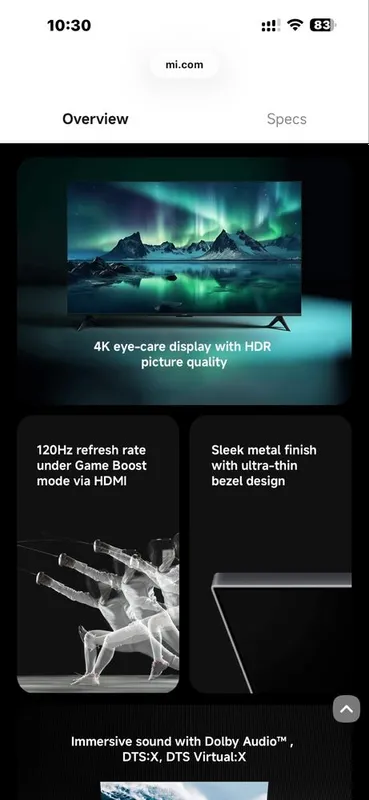 Xiaomi 50 a series 2026 new 4K 120 hz Game Bost 4 Xiaomi 50 a series 2026 new 4K 120 hz Game Bost 4