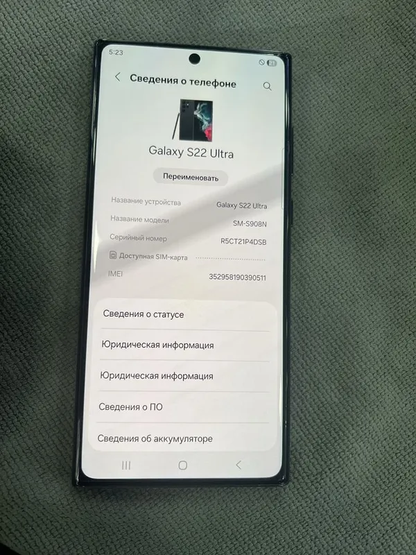 samsung 22ultar 512gb ekran taqilgan OLD 120$ — фото 2