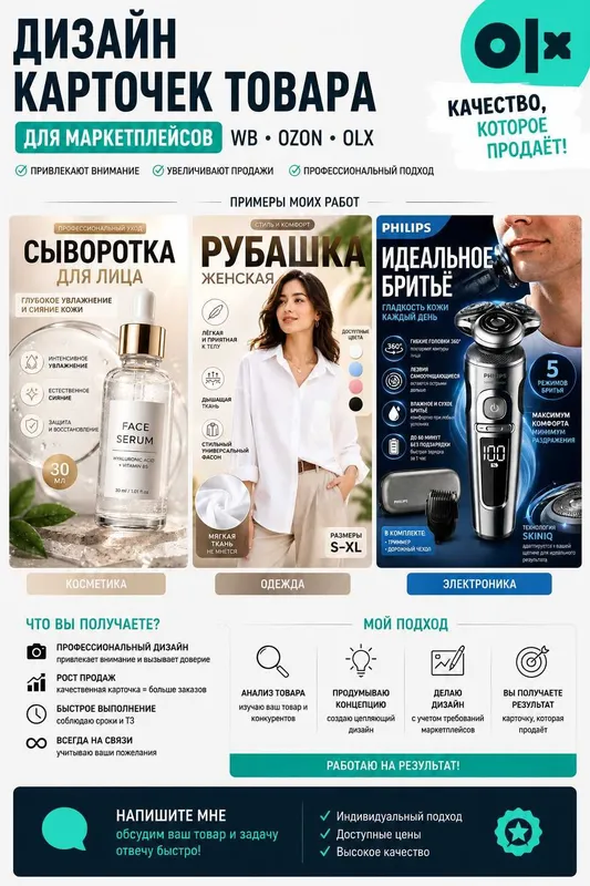 Создам продающую карточку товара Uzum | WB | Ozon Создам продающую карточку товара Uzum | WB | Ozon