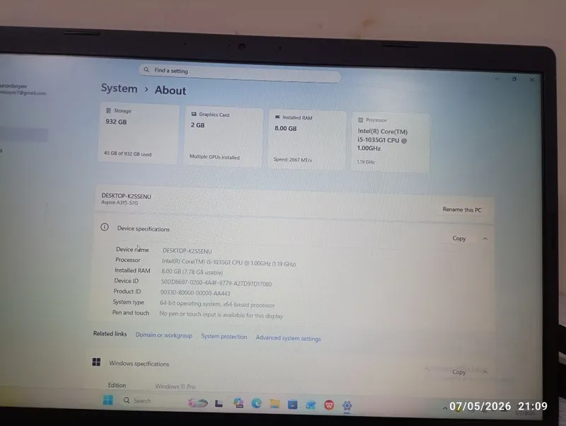 Acer noutbook sifatli Acer noutbook sifatli