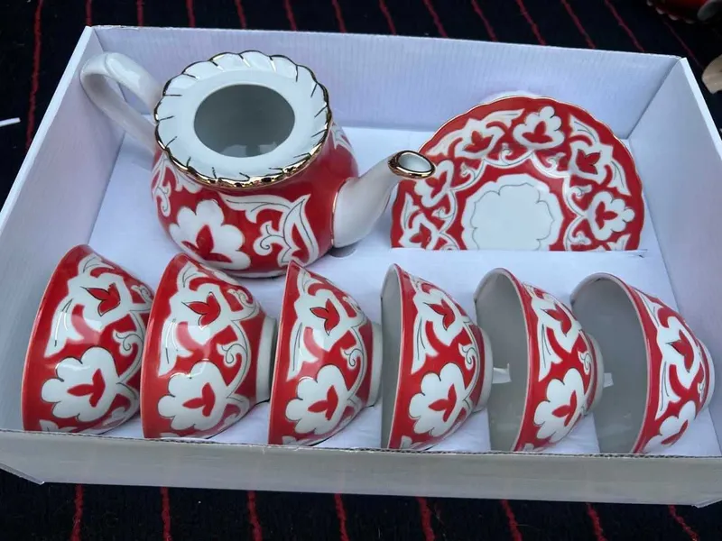 качественный узбекский фарфор "УЗБЕГИМ" в подарок в ассорт-те ECARVON — фото 1