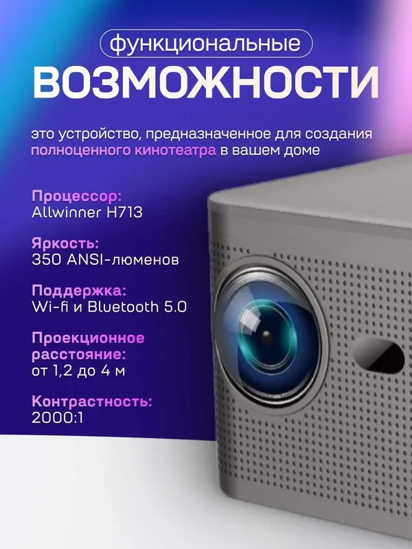 Смарт проектор wi-fi + android для дома и офиса — фото 1