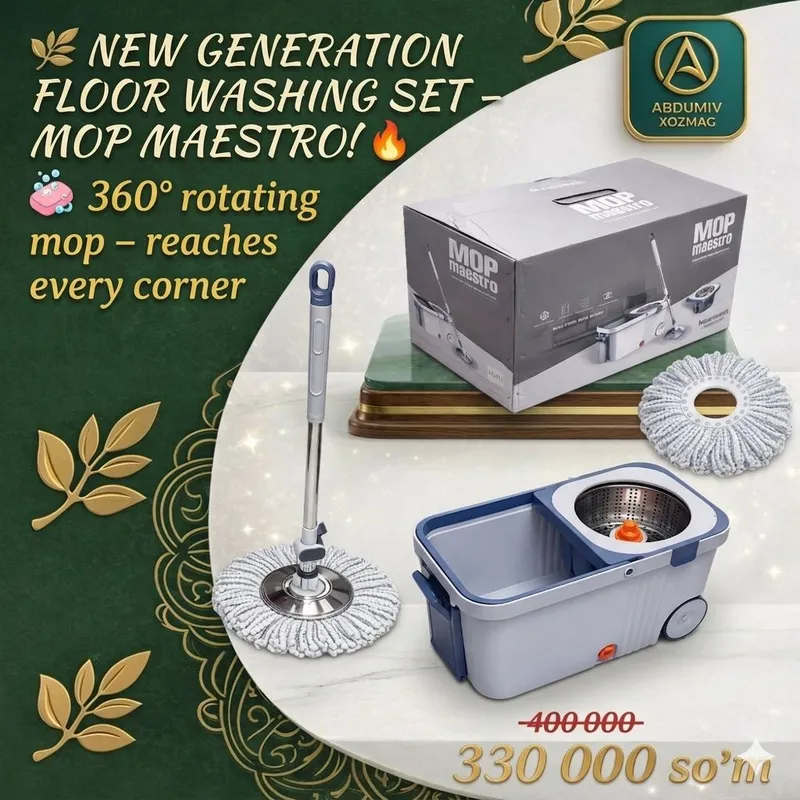 Швабра MOP MAESTRO с ведром ABDUMIV XOZMAG 3 Швабра MOP MAESTRO с ведром ABDUMIV XOZMAG 3