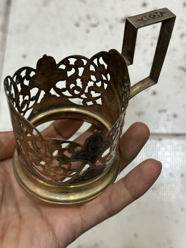 Подстаканник СССР серебро 3 Подстаканник СССР серебро 3