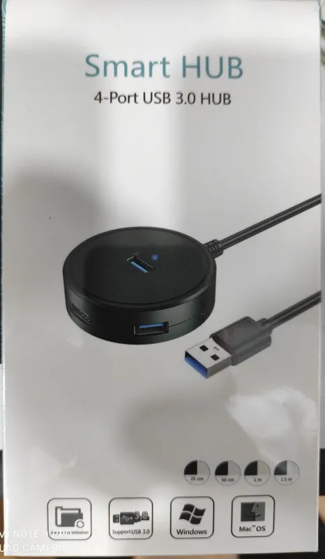 Type - c hub, usb 3.0 / 4 port, кабель 1,20