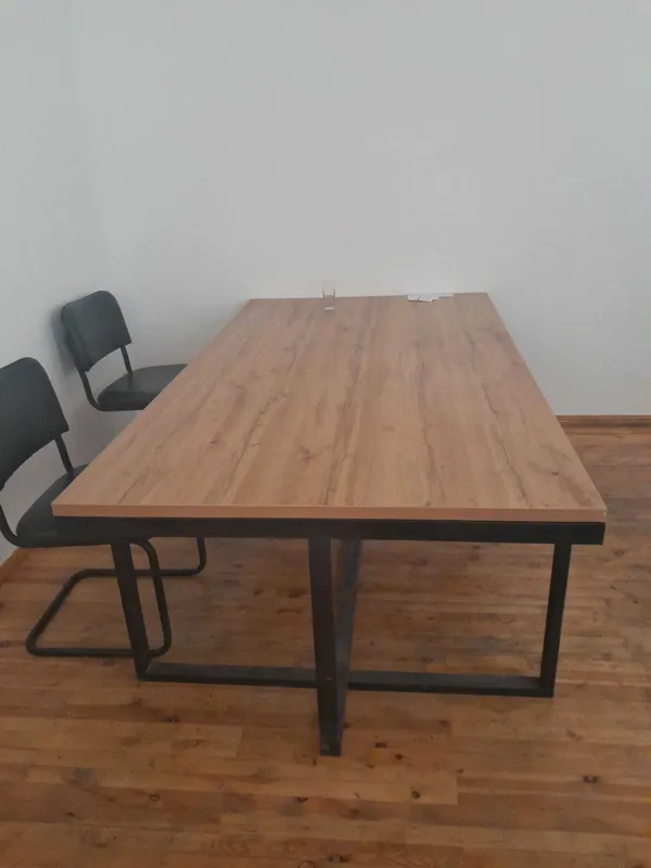 Loft uslubidagi katta ish va yig'ilishlar stoli (130x200 sm) 3